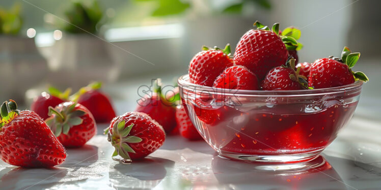 Delicious and sweet strawberry on the table - Starpik Stock