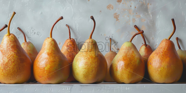 Delicious pears on a white background - Starpik Stock