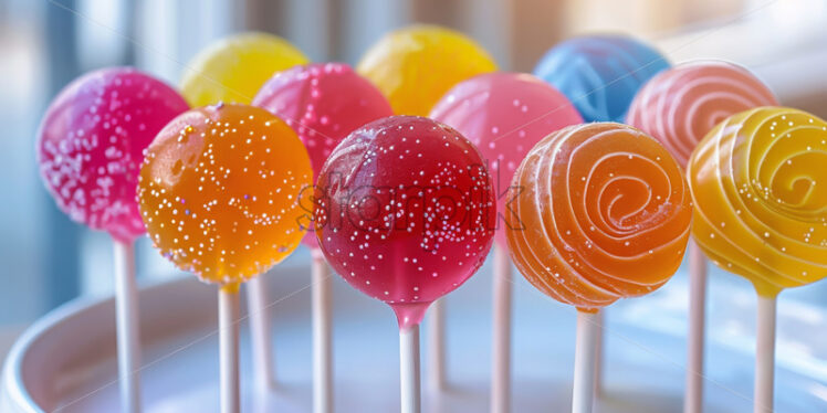 Delicious, ready-to-eat colored lollipops - Starpik Stock