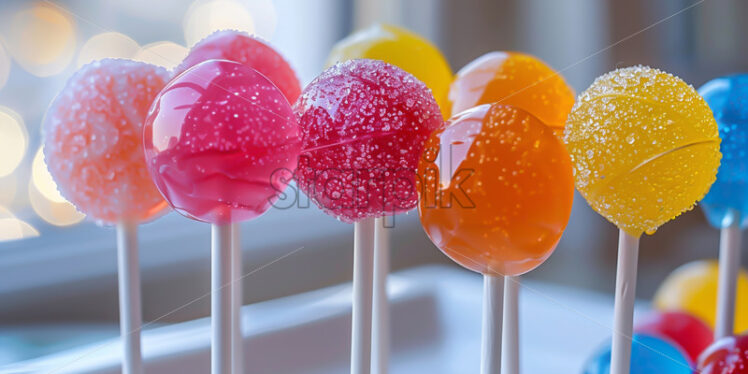 Delicious, ready-to-eat colored lollipops - Starpik Stock