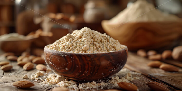 Almond flour in a bowl fresh mock up - Starpik