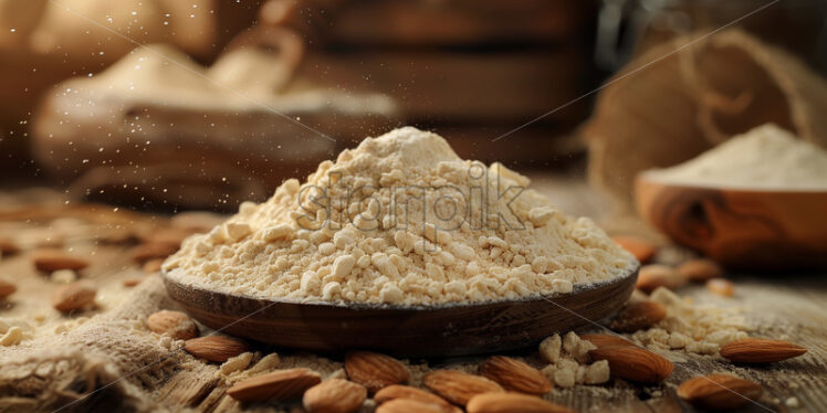 Almond flour in a bowl fresh mock up - Starpik