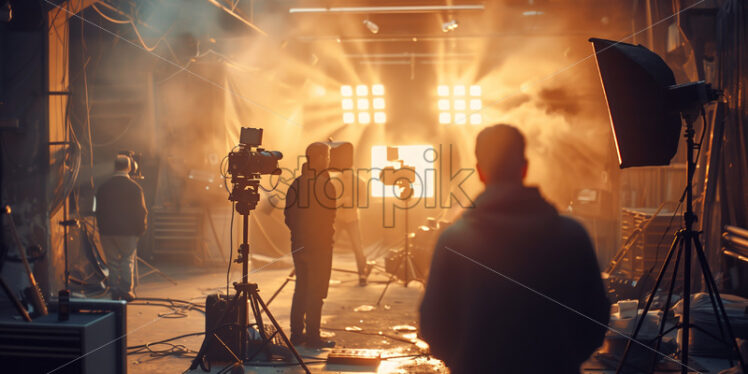 Behind the scenes lighting stage - Starpik