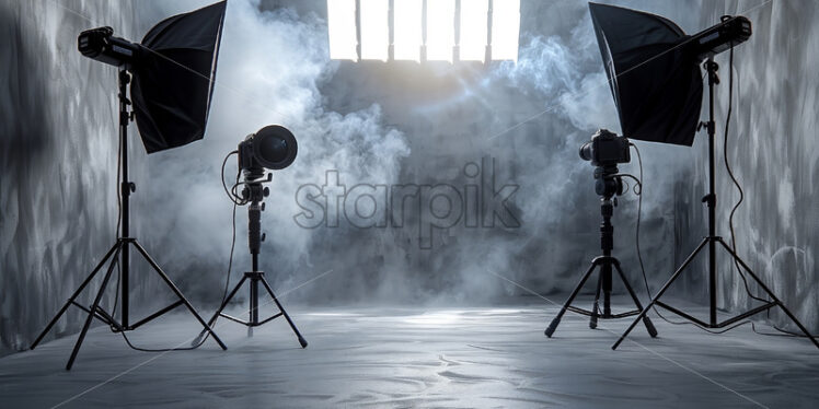 Behind the scenes lighting stage - Starpik