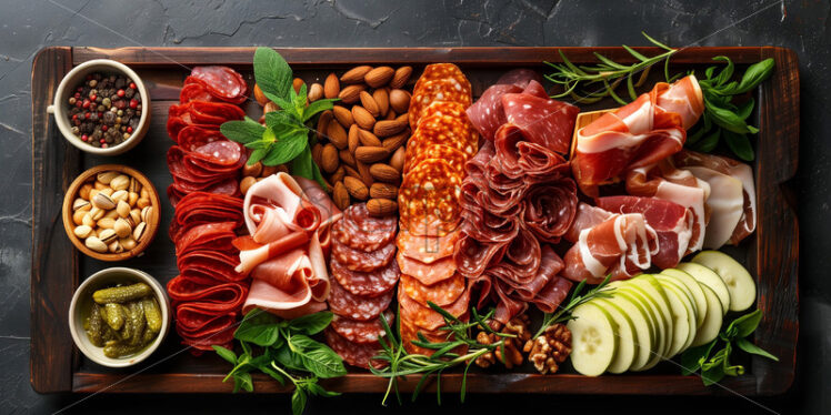 Charcuterie Gourmet plate with nuts and cheeses - Starpik