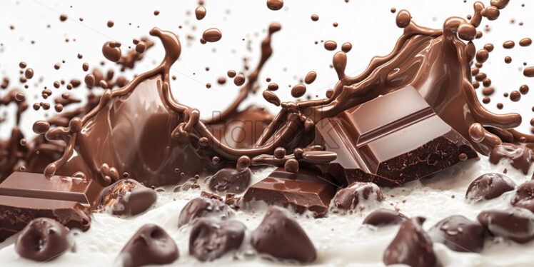 Chocolate splash background - Starpik