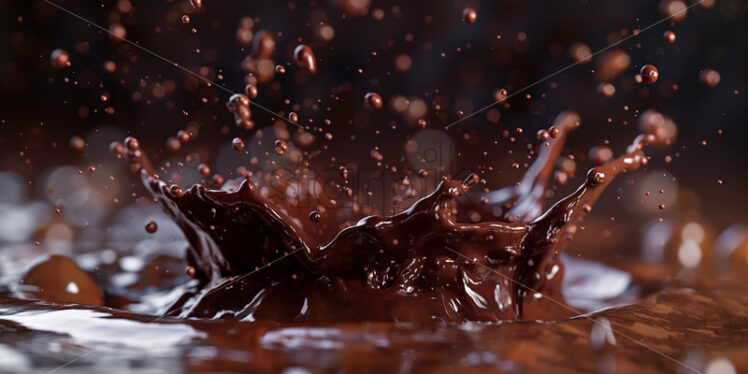 Chocolate splash background - Starpik