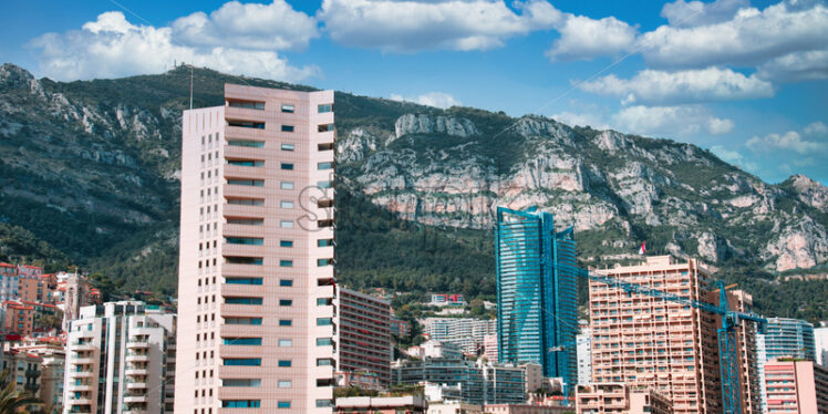 City buildings view in front of Mount Angel - Starpik Stock