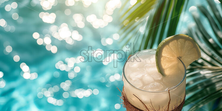 Coconut cocktail by the pool - Starpik