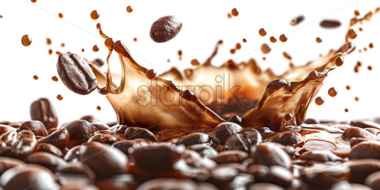 Coffee splash background  - Starpik