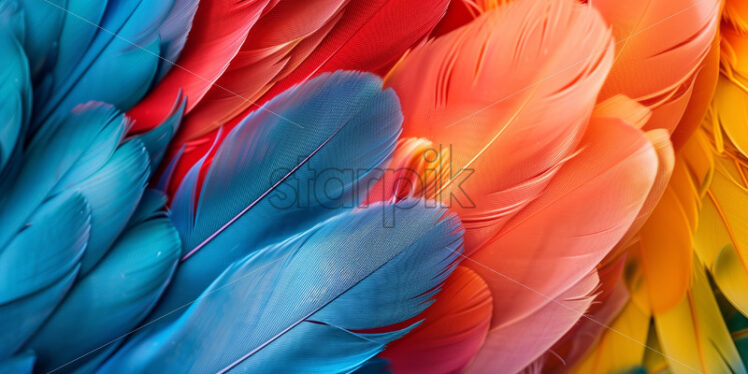 Colourful feathers background - Starpik