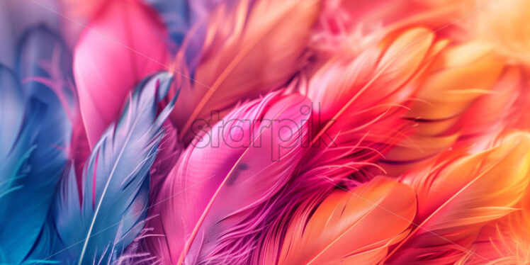 Colourful feathers background - Starpik