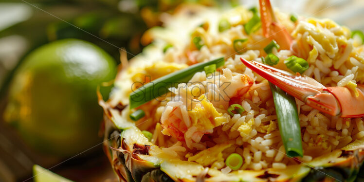 Crab Fried Rice in Pineapple - Starpik Stock