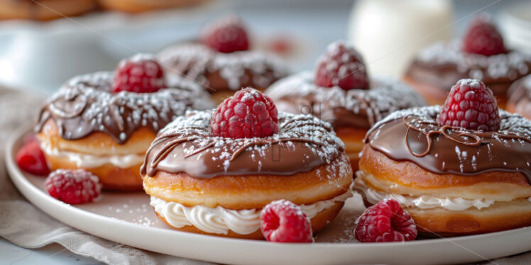 Creamy delicious donuts fresh dessert - Starpik