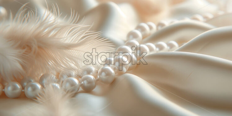 Feathers on a silk background - Starpik