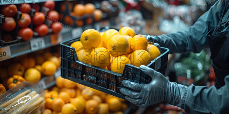 Fresh Lemon fruits in a market - Starpik