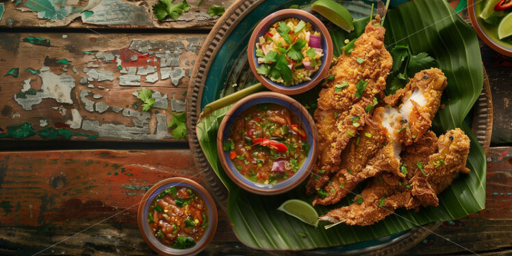 Fried Fish with Peanut Sauce - Starpik Stock