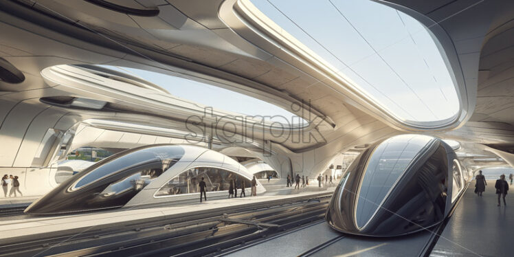 Futuristic Transportation Nexus - Starpik Stock