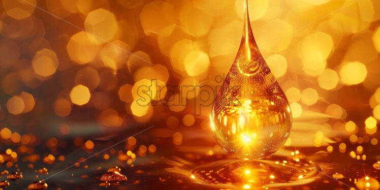 Golden liquid background - Starpik