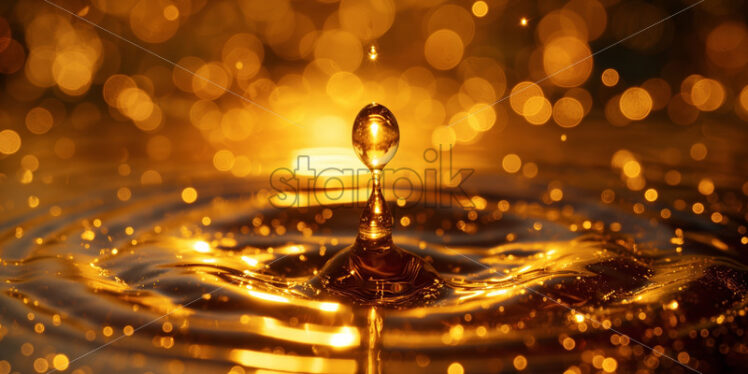 Golden liquid background - Starpik