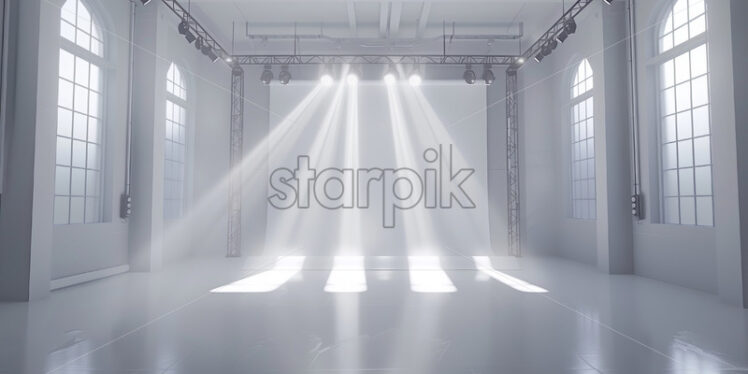 Lighting in a professional white studio - Starpik