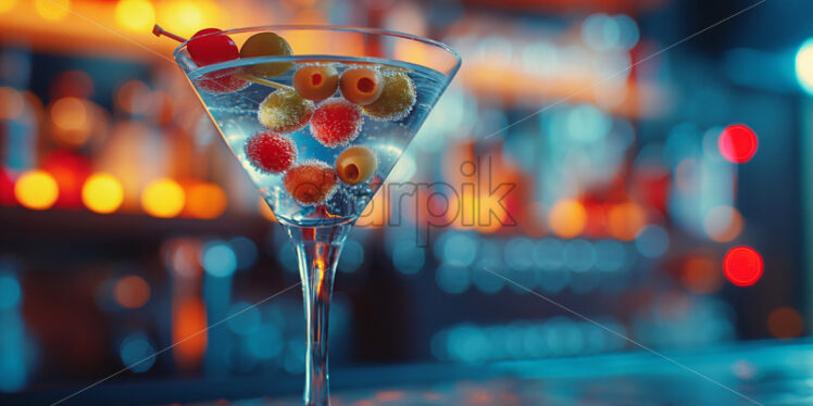 Martini cocktail drink on a bar - Starpik