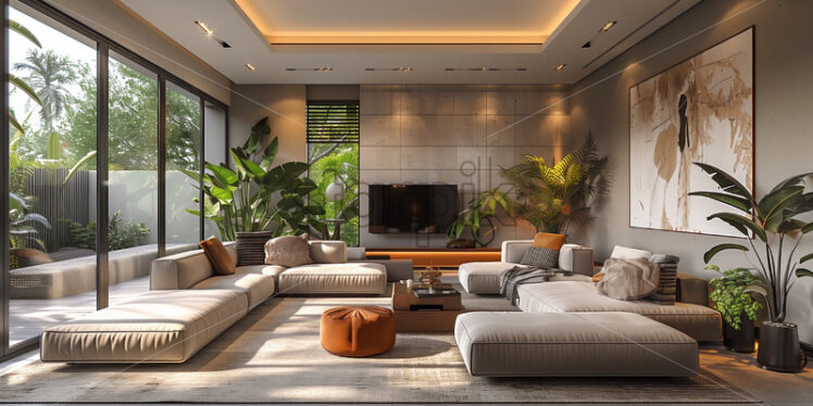 Modern contemporary design of a living room - Starpik