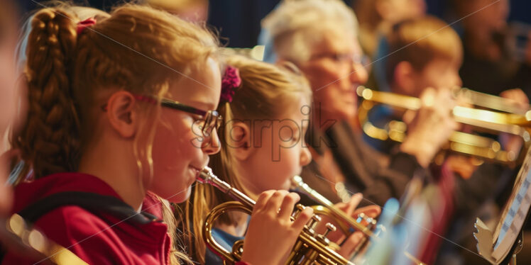 Musicians of All Ages Performing - Starpik Stock