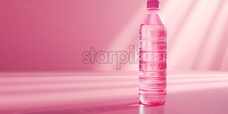 Pink plastic water bottle mock up - Starpik