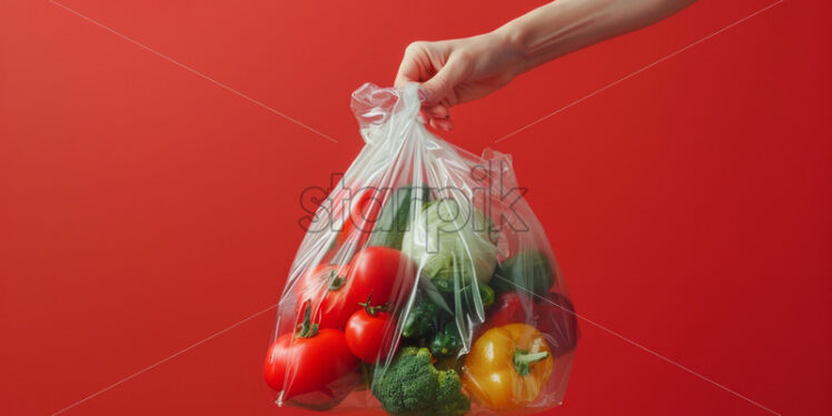 Plastic bag for groceries emphasising its danger and side effects  - Starpik