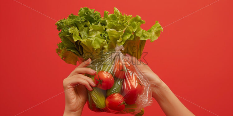 Plastic bag for groceries emphasising its danger and side effects  - Starpik