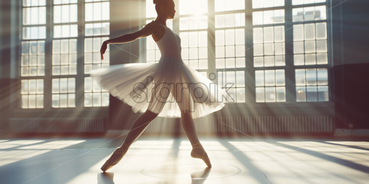  Prima Ballerina's Sunlit Practice - Starpik Stock