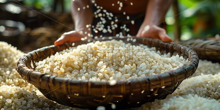 Rice harvest in a bowl - Starpik