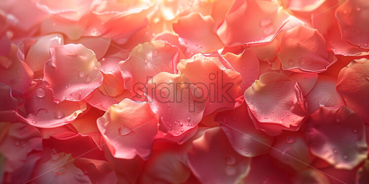 Rose petals with water drops background poster - Starpik