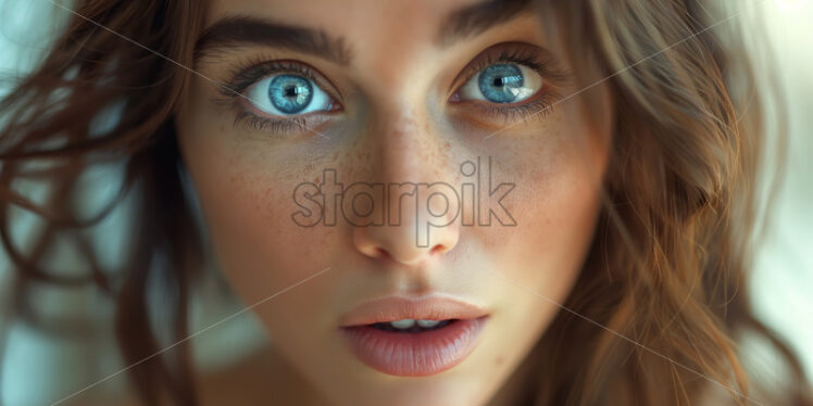 Surprised looking woman portrait - Starpik