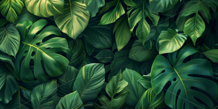 Tropic leaves background - Starpik
