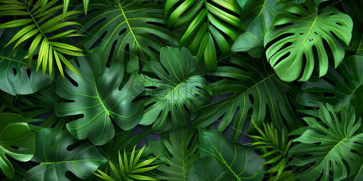 Tropic leaves background - Starpik