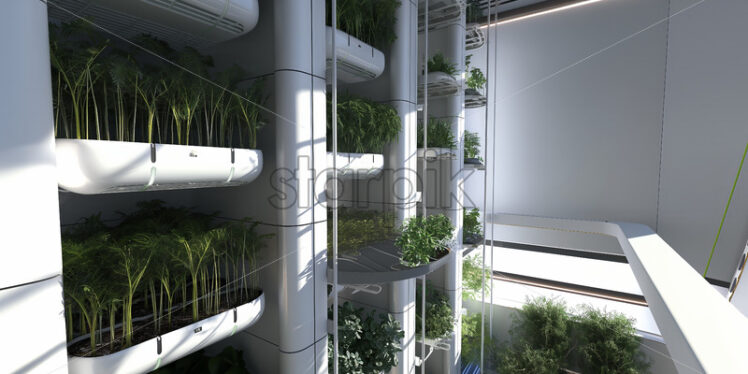 UrbanVerta: Modular Vertical Farming Tower - Starpik Stock