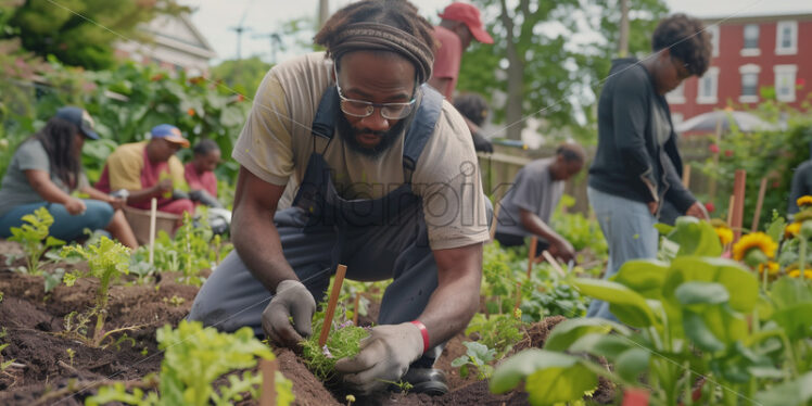 Volunteers Cultivating Care - Starpik Stock