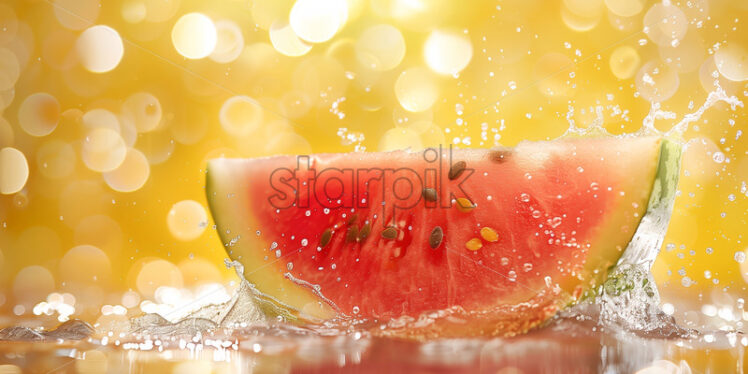 Watermelon slice juicy splash  - Starpik