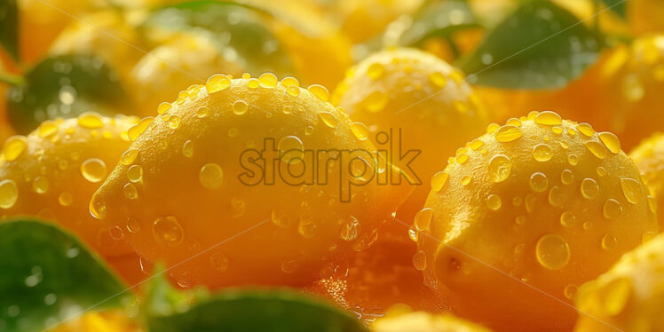 lemons with water drops freshness - Starpik