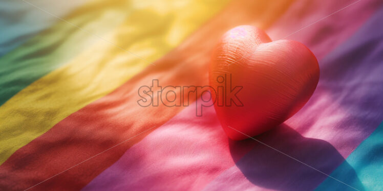 A heart on a pride flag - Starpik