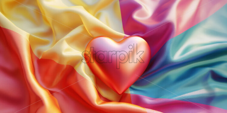 A heart on a pride flag - Starpik