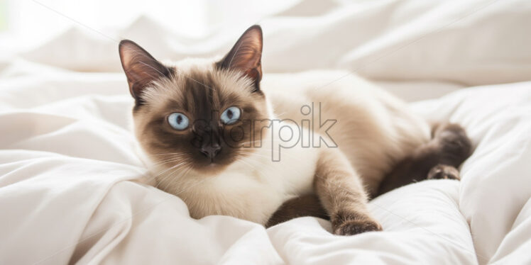 A siamese cute cat portrait - Starpik