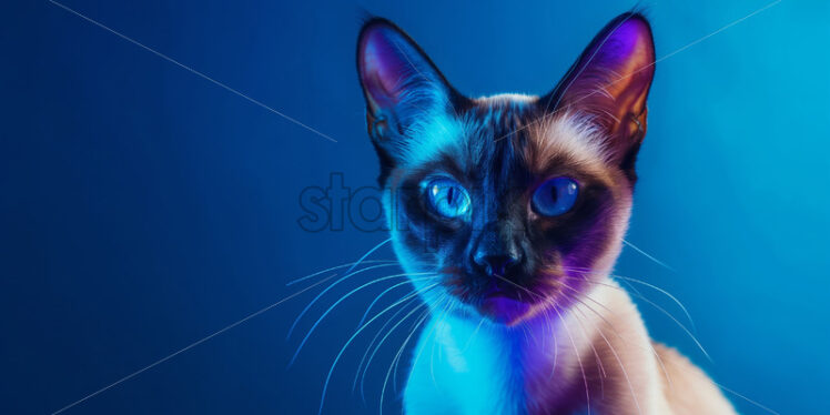 A siamese cute cat portrait - Starpik