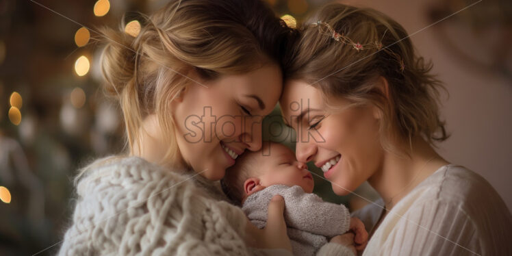 An lgbt couple with little daughter - Starpik