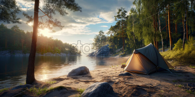 Camping on the beach with tents - Starpik