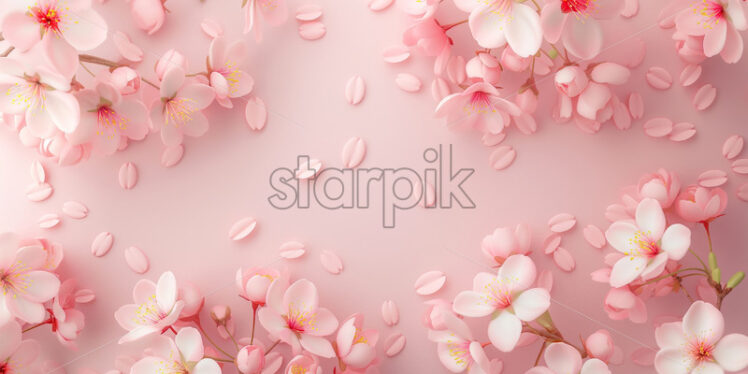 Cherry flower bouquet wreath - Starpik