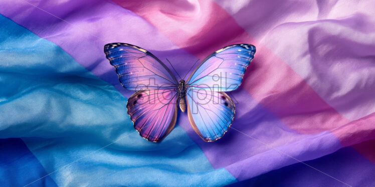 Creative butterfly pink purple and blue - Starpik