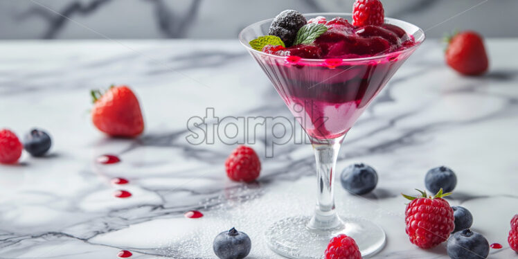 Fruits pana cotta delicious dessert - Starpik